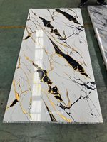 Panneau mural en marbre UV de haute qualité facile à installer marbre enduit UV imperméable et écologique