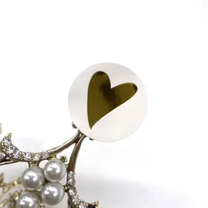 160 pezzi Per confezione adesivi Per decorazioni Per feste abbronzanti a forma di cuore con stampa in oro