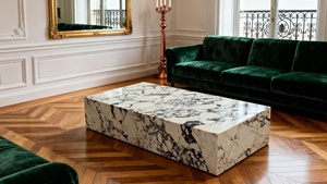 Tavolino da Caffè <span class=keywords><strong>in</strong></span> Marmo Calcutta Viola Personalizzabile, 30KG, <span class=keywords><strong>in</strong></span> Pietra Naturale, Moderno e Impermeabile per Soggiorno - Product Image 3