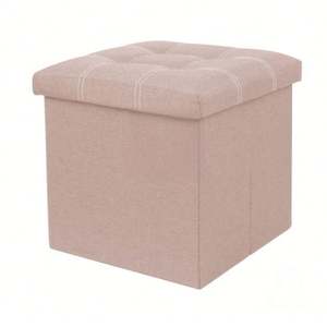 Banc de rangement en lin avec couvercle rabattable pour salon, chambre à coucher, entrée - Product Image 1