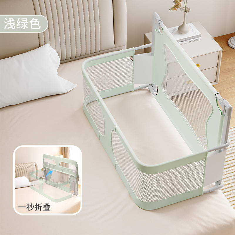 ORANGLES Portable Foldable Baby Bed for Newborns – Anti-Pressure Baby Crib with Safety Fence for Small Homes - angled perspective - Image 4 of 4 | excellent for daily use | New York | Free Shipping ORANGLES