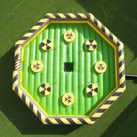 Jeu gonflable commercial Toxic Meltdown pour 8 personnes, jeu mécanique de rebond personnalisable pour adultes, vente de fête