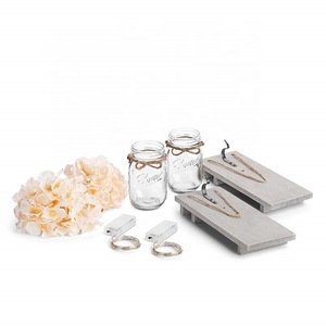 Mason Jar <b>Wall</b> Lamp <b>With</b> Led <b>Lights</b> And Flowers For Indoor Home Decor - Product Image 5