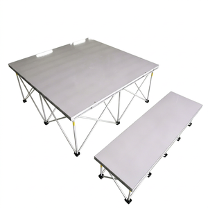 Plataforma de Escenario Plegable de Aluminio RK con Escalera, Set de Escenario Portátil para Eventos y Bodas - Product Image 1