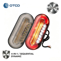Feu arrière étanche IP67 4-en-1 151 LED 12V 24V pour camion, remorque, poids lourd, caravane, engin minier, excavatrice avec clignotant séquentiel