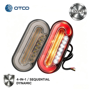 Conjunto de Luces Traseras LED 151 de 12V 24V para Camión, Remolque, Caravana, Excavadora, con Señal de Giro Secuencial, Freno y Luz de Reversa - Product Image 1