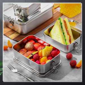 Lonchera Bento de Acero Inoxidable a Prueba de Fugas, Apta para Microondas, con Sello de Silicona, Libre de BPA, Capacidad de 1-3L - Product Image 4