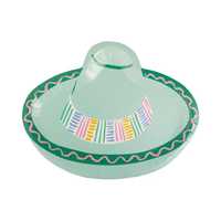 Assiettes en papier Fiesta Sombrero, 8 pièces, 10x8 pouces, en forme de chapeau, vaisselle en papier pour la fête du Cinco de Mayo, décoration de table