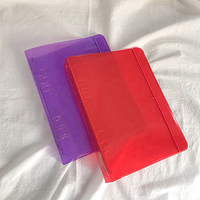 Útiles escolares carpeta A5 carpeta de archivos transparente accesorios de oficina organizador carpeta de anillos carpeta de archivos para protectores de hojas
