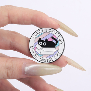 Demasiado Fab para tu negatividad Pin esmaltado divertido gato cita broche solapa insignia joyería regalo para amigos al por mayor - Product Image 4