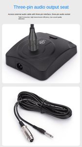 Micrófono de Conferencia HF-1 Tipo Cuello de Cisne, Micrófono de Condensador con Cable para <span class=keywords><strong>Escritorio</strong></span>, para Enseñanza, Transmisión y Presentadores - Product Image 4