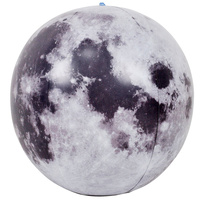 Ballon lumineux géant gonflable de type lune avec LED pour décoration extérieure commerciale de parc événementiel