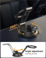 Support de téléphone magnétique pour voiture à ventouse, pliable, rotation à 360 degrés, support de téléphone universel multifonctionnel