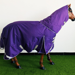 Bắc Cực Thoáng Khí Windproof 450G Nặng Điền Vào Mùa Đông Không Thấm Nước Ngựa Chăn Với Có Thể Tháo Rời Cổ Mui Xe Cho Cực Lạnh Turnout - Product Image 5