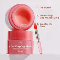 Masker Bibir Organik Private Label Aloe Vera Perawatan Hidrasi & Perbaikan 2-in-1 Scrub Bibir Vegan Rasa Buah Pengelupas Kulit Mati