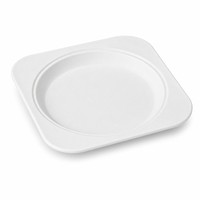 Assiette de service en mélamine à motif festif de Noël, renne de dessin animé mignon