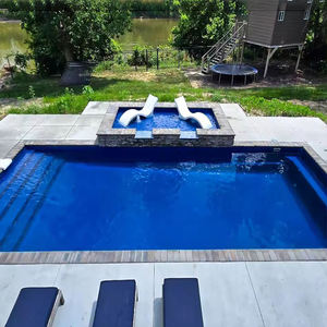 Piscina Spa de Natación Familiar Grande de 8m y 10m Personalizada para Casa, Spa de Nado Grande para Adultos, Piscinas de Fibra de Vidrio Enterradas para Exteriores en Venta - Product Image 6