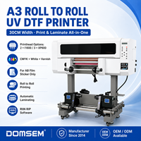 Nouvelle imprimante DTF UV automatique 30cm/60cm rouleau à rouleau avec fonction de laminage tout-en-un pour l'impression d'autocollants sur film AB