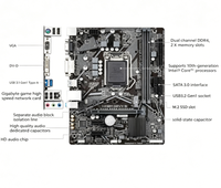 Carte mère d'ordinateur de bureau GIGABYTE H410M-D2VX-SI pas chère, LGA1200, double canal DDR4, prise en charge de la 10e génération Intel H410 SATA pour PC