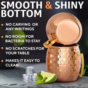 Tazze Moscow Mule Personalizzate, Bicchieri in Rame con Rivestimento in Acciaio Inox 304 per Vino, Birra, Bevande Fredde, Bar e Feste - Product Image 3