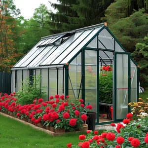 Grand kit de serre personnalisé en polycarbonate ou en verre avec structure en aluminium pour jardin, villa, cour - Product Image 5