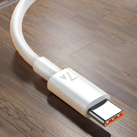 Câble de charge USB 2.0 Type-C Dajiang 7A 100W en PVC, super rapide, 3 m, pour téléphones Mate 60/50/Nova 10/Honor Redmi Android