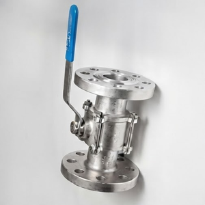 Vanne à boisseau sphérique industrielle en acier inoxydable 3 pièces CF8 CF8M Classe 300 à brides pour le contrôle de débit - Product Image 1
