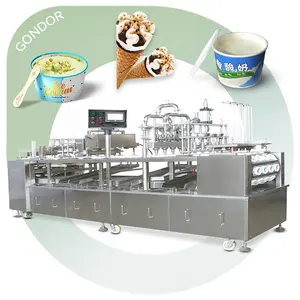 Máquina automática de enchimento e selagem de copos de iogurte Htc-1 Soup Machinly 4 Cabeças