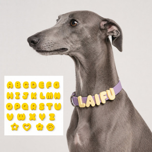 Letras Deslizantes de Silicona 3D Ecológicas, Libres de BPA, para Collares de Perro, Deslizadores de Alfabeto para Nombres y Dijes de Identificación de Mascotas DIY - Product Image 1