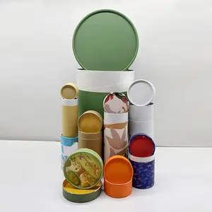 Tubo de papel de embalagem eco amigável, tubo de papel artesanal de grau alimentar