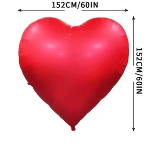 <span class=keywords><strong>Palloncino</strong></span> Gigante a Forma di <span class=keywords><strong>Cuore</strong></span> da 1 M, <span class=keywords><strong>Palloncino</strong></span> Rosso in Foil di Alluminio da 63 Pollici per San Valentino, Decorazione per Matrimoni e Feste di Fidanzamento - Product Image 5