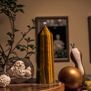 Tour de cristal de quartz œil de tigre jaune en gros pour la guérison spirituelle, le Feng Shui et les styles traditionnels - Product Image 2