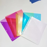 Protège-documents en plastique transparent de haute qualité, classeur à 3 trous avec deux poches pour documents