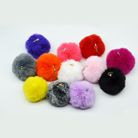 Pompon en fausse fourrure de 8 cm avec petite mousquetelle, breloque pompon moelleux pour porte-clés, tirette de fermeture éclair, accessoire de sac – En stock
