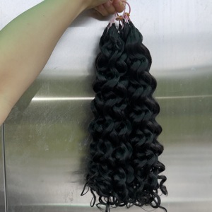 Extensions per capelli umani all'ingrosso senza cuciture, pre-looped, colore naturale, grezzi, ondulati, in bundle, per donna - Product Image 2