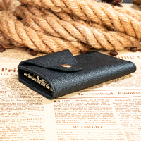 Marrant Casual hommes femmes pochette de rangement porte-monnaie porte-clé 6 crochets porte-clés en cuir véritable porte-clés portefeuille