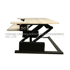 Mesa elevadora de oficina de pie multifuncional de diseño moderno Rongzhou, herrajes para muebles, con panel de estilo de madera - Product Image 5
