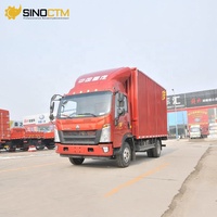Camionnette Sinotruk Howo 4x2 légère à bas prix, 1-3 tonnes, moteur diesel, petit camion de fret à carrosserie fermée, à vendre