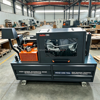 Machine à chantourner avec rouleau de pression double face et dispositif de coupe d'extrémité pour cadre de porte en bois, placard, et lamination de bande de bordure en PVC et mélamine