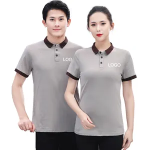 Kadın şef üniformaları kısa kollu T Shirt çin restoran garson üniforma T-shirt De şef