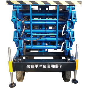 Plateforme élévatrice mobile à ciseaux SJY fournie par le fabricant, plateforme de travail aérienne hydraulique, élévateur de fret simple à entraînement par chaîne - Product Image 1