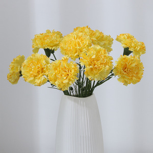 Clavel de flores artificiales de seda, regalo del Día de la madre, venta al por mayor, precio barato - Product Image 5