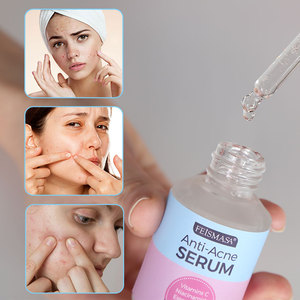 Siero Viso Anti-Acne con Acido Salicilico, Niacinamide, <span class=keywords><strong>Vitamina</strong></span> <span class=keywords><strong>C</strong></span> e Acido Ialuronico, Idratante e Schiarente per <span class=keywords><strong>Pelle</strong></span> Acneica, OEM - Product Image 1