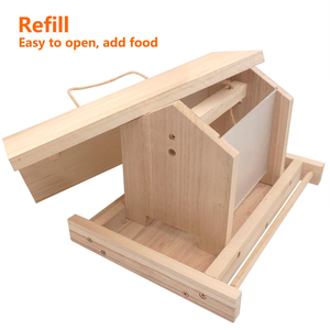 Nichoir en bois brut en gros, écologique, en pin naturel, pour la peinture, le bricolage, la décoration de jardin, nid d'<span class=keywords><strong>oiseau</strong></span> - Product Image 5