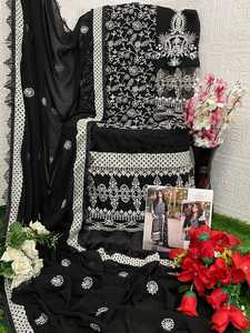 Traje largo paquistaní bordado de diseño atractivo perfecto para fiesta y boda disponible a precio por mayor para compradores mayoristas - Product Image 6