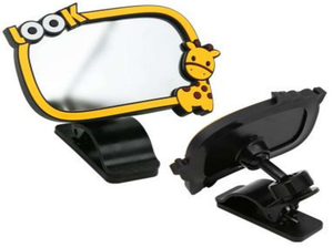 360 °   Miroir d'observation enfant réglable en forme de cerf avec pince pare-soleil, miroir bébé HD en verre pour siège arrière de voiture - Product Image 1