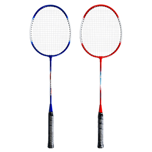 Mango de agarre de PU con diseño <span class=keywords><strong>protector</strong></span>, marco de aleación de aluminio, raqueta de bádminton, color negro - Product Image 1
