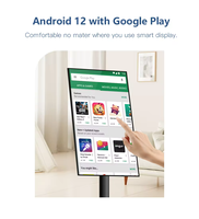 21.5 pouces Smart Portable Tv noir Hd intérieur affichage interactif électronique téléviseurs intelligents avec support 32 pouces téléviseurs Lcd avec batterie