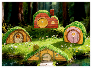 Venta caliente colección DIY niños juguetes mini animal muñeca granja casa juguete miniatura <span class=keywords><strong>casas</strong></span> y edificios Villa hadas jardín figuritas - Product Image 6