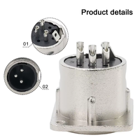 Connecteur de haute qualité nickelé 3pin Coaxial à XLR mâle/femelle Jack connecteur de montage sur panneau prise Audio prise haut-parleur R